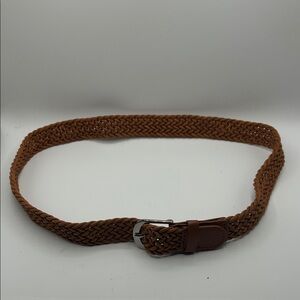 Ladies Braided Stretch Belt - Brown size small